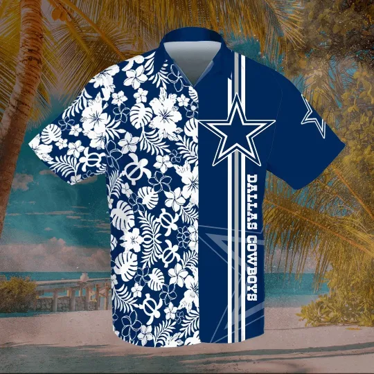 Discover Personalized Dallas Football Cowboyss Team Hawaiian Shirt Short Sleeve Adult
