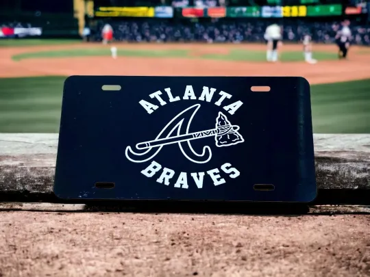 Atlanta Braves Laser Engraved Aluminum Front License Plate