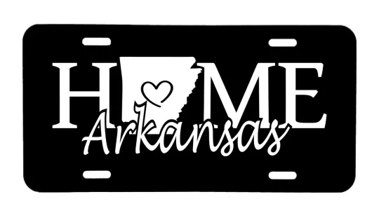 Arkansas License Plate Laser Engraved Front Plate