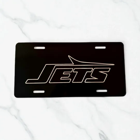 New York Jets Laser Engraved Aluminum Front License Plate