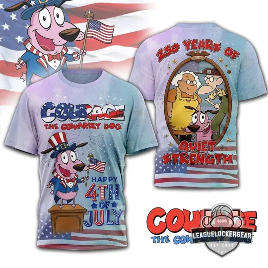 Courage the Cowardly Dog 250 Years Anniversary 3D AOP Shirt