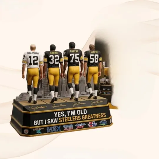 Steeler The Golden Era Legends Bradshaw Harris Greene Lambert Acrylic Plaque