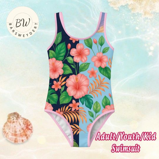 KPOP Demon Hunters Swimsuit for Girls, Cute Anime Style One Piece Kids Swimwear, Kpop Cartoon Bathing Suit, Summer Beach Outfit