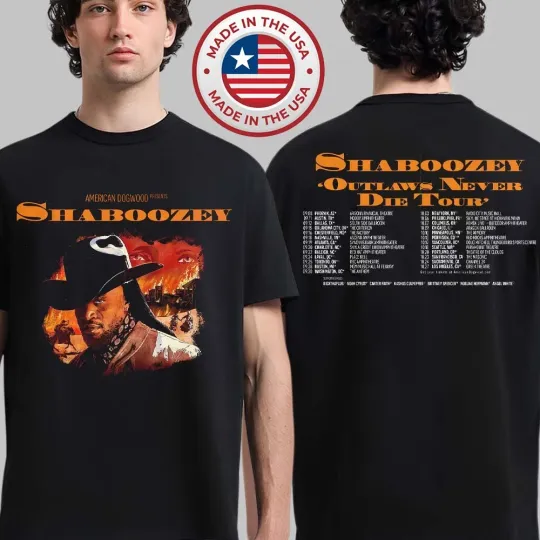 Shaboozey Outlaws Never Die Tour 2026 North America Schedule Dates T-Shirt