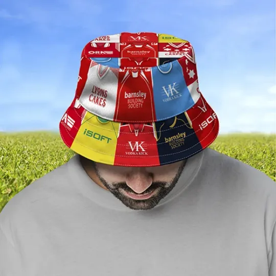 Discover Barnsley Retro Shirt Montage Bucket Hat