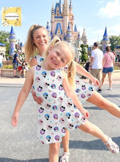 Mickey Minnie Girl Outfit, Kids Set, Cute Cartoon Crop Top Skirt, Toddler Summer Clothes, Birthday Park Outfit
