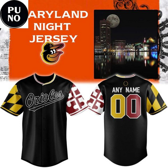 Baltimore Orioles x Maryland Night 2026 Personalized Baseball Jersey