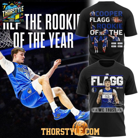 Dallas Mavericks Cooper Flagg 500 Level 2026 Rockie Of The Year T-Shirt