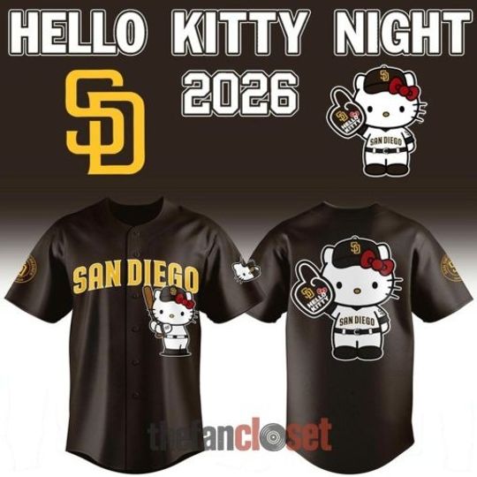 San Diego Padres 2026 Hello Kitty Special Edition Baseball Jersey