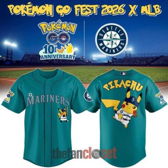 Seattle Mariners x Poket mons GO Fest 2026 Special Baseball Jersey
