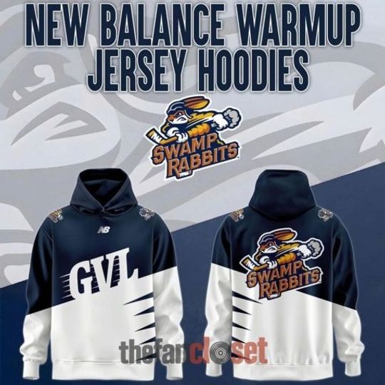 Greenville Swamp Rabbits 2026 New Balance Warmup Jersey Hoodie