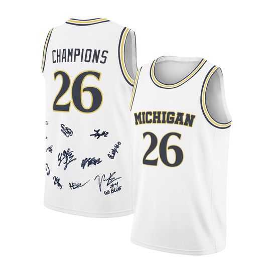 Michigan Wolverines Men’s Basketball Team 2026 National Championship Basketball Jersey