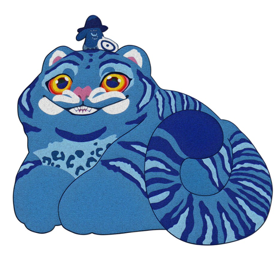 Derpy Tiger Cat Anime Rug