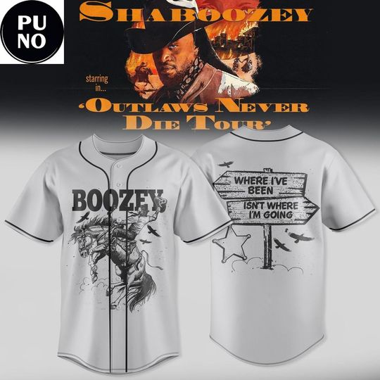 Shaboozey The Outlaws Never Die Tour 2026 Baseball Jersey