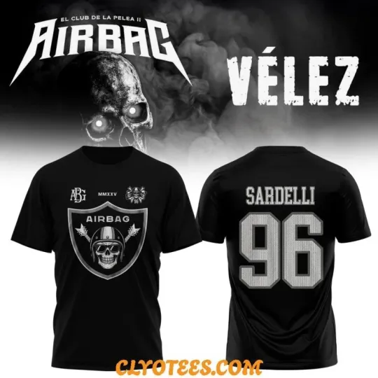 Discover Airbag Sardelli 96 World Tour 2026 Black Edition 3D T-Shirt