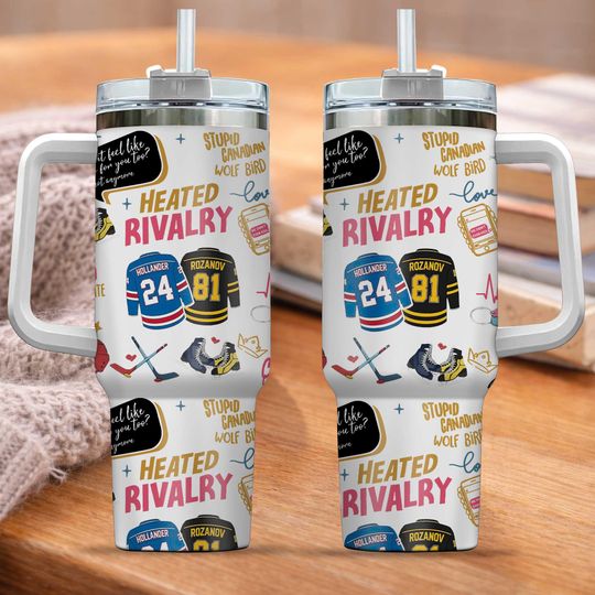Heated Rivalry 40oz Tumbler, Hockey Romance Fan Gift