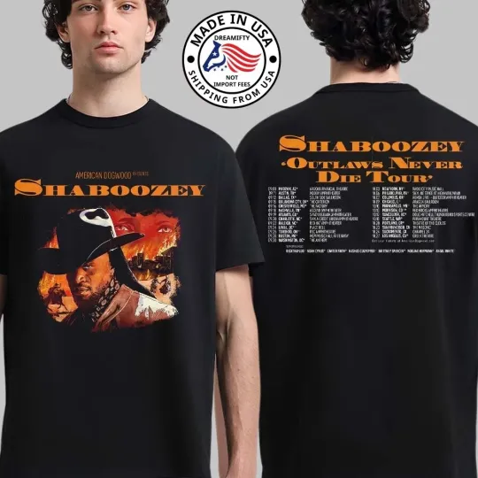Shaboozey Outlaws Never Die Tour 2026 North America Concert Unisex T-Shirt