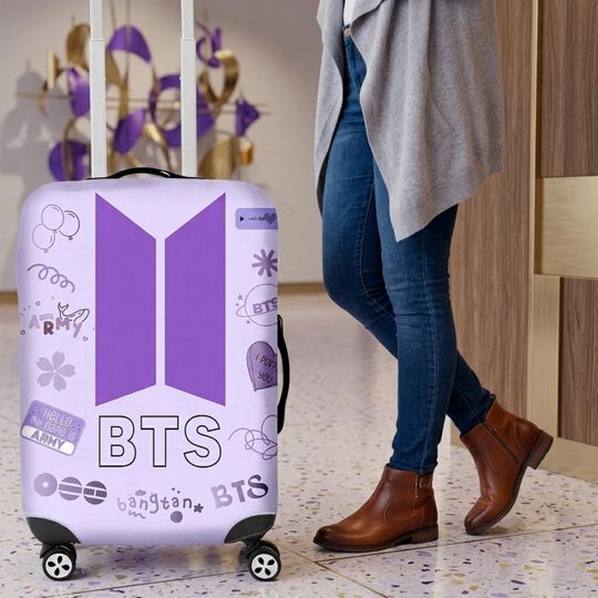 BTS Kpop Boy Band Luggage Cover, Bangtan Boys Arirang Army Luggage Cover, K-Pop BTS Travel Gift