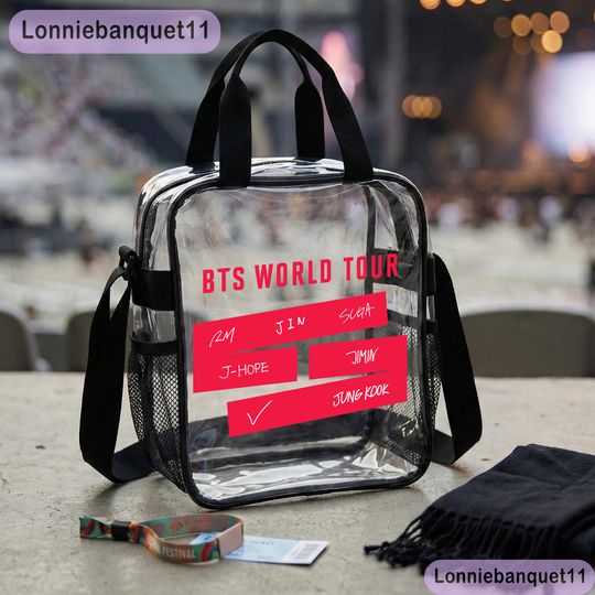 BTS Kpop Boy Band Clear Bag, Bangtan Boys Arirang Army Personalized Clear Bag, Custom Clear Bag, K-Pop BTS Gift