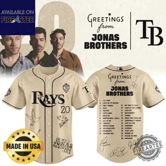 Football M_L_B X Greetings From Jonas Brothers Tour 2025 Baseball Jersey