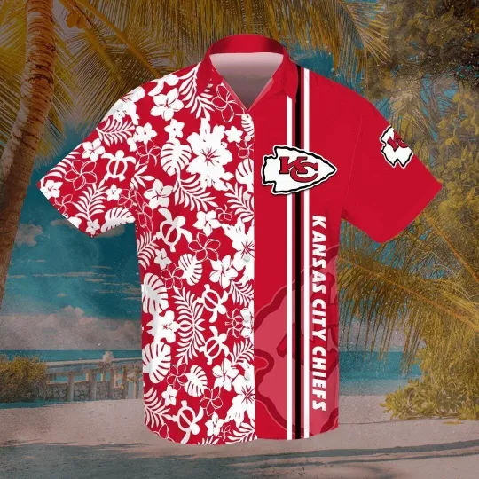 Kansas City Football Team KC Chiefss Hawaiian Shirt Button Down Unisex Adults