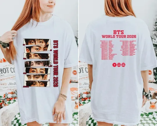 BTS Arirang World Tour 2026 Concert Graphic Kpop Fan Unisex T-Shirt S to 5XL