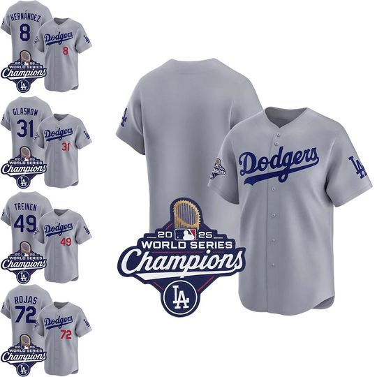 Custom Los Angeles Dodgers 2025 Gray Collection Stadium Baseball Jersey, Personalized Name Number Fan Shirt