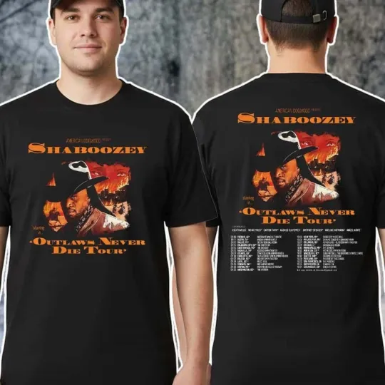 Shaboozey Outlaws Never Die Tour 2026 Cities List Start In Phoenix T-Shirt