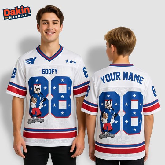 Discover Custom Goofy Football Jersey, Personalized Name Number Sports Tee, Kids Youth Adults Game Day