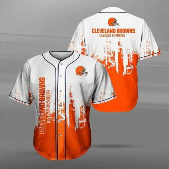 Discover Cleveland Browns White Orange Football Jersey