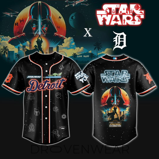 Detroit Tigers x Darth Vader Star Wars Jersey Limited Edition