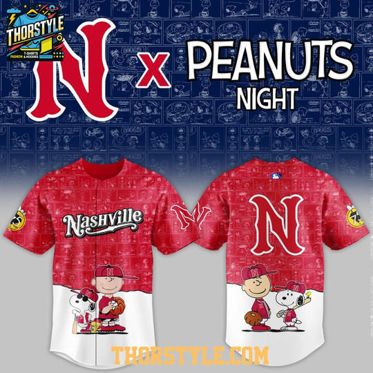 Nashville Sounds x Peanuts Night MiLB 2026 Baseball Jersey