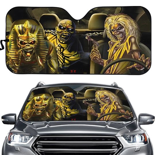 Iron Maiden Real Love Auto Sun Shade Car Sunshade Windshield Protector