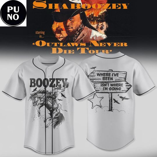 Shaboozey The Outlaws Never Die Tour 2026 Baseball Jersey