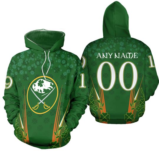 Custom Name And Number Buffalo Sabres Green Patrick 3D Hoodie