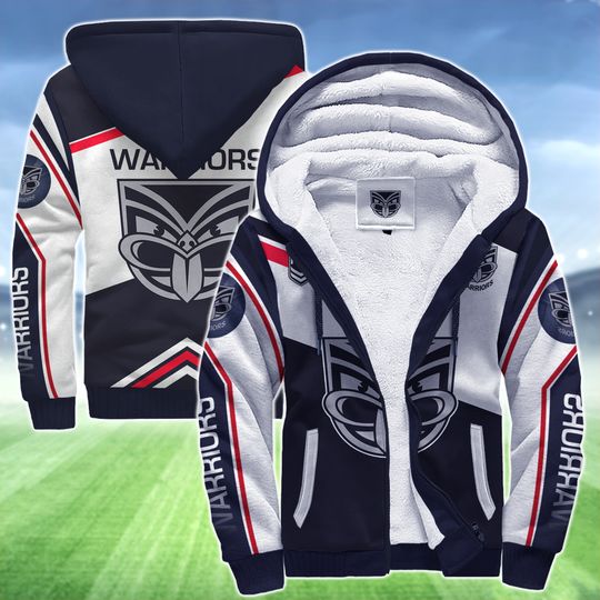 New Zealand Warriors NRL National Rugby League Zip Hoodie Fleece Jacket