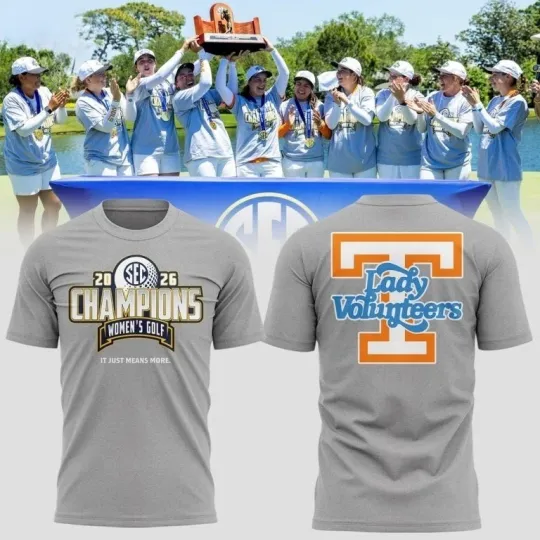 Tennessee Volunteers Lady Vols 2026 SEC Women’s Golf Champions Shirt