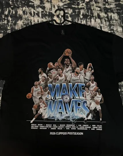 LA Clippers MAKE WAVES T-Shirt 2026 PostSeason