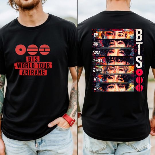 Comfort Colors BTS World Tour Arirang Shirt, BTS Member Faces Graphic Tee, RM Jin Suga J-Hope Jimin V Jungkook Shirt, Bangta Comeback Tshirt