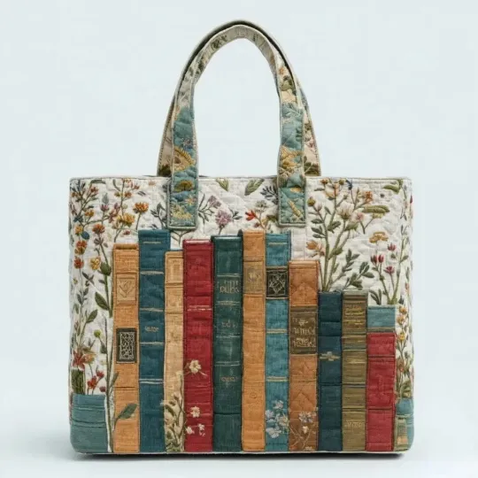 Quilted Shoulder Tote Bag, Lightweight Travel Tote