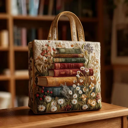 Quilted Shoulder Tote Bag - Lightweight Travel Bag