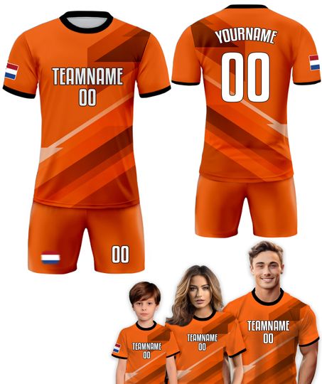 Netherlands National Team Football Jersey - Custom Name & Number (Men, Women, Youth)