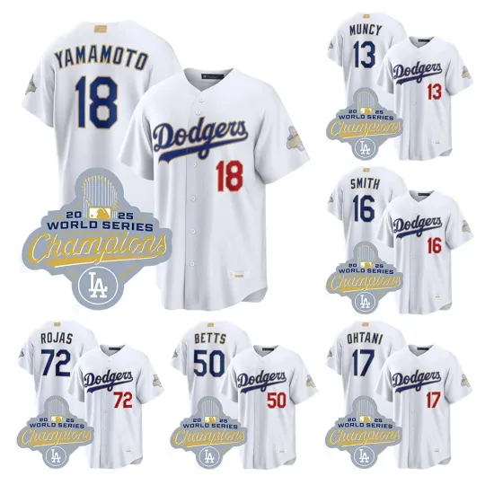 NWT Men's Dodgers White 2026 Gold Collection Limited Printed Jersey