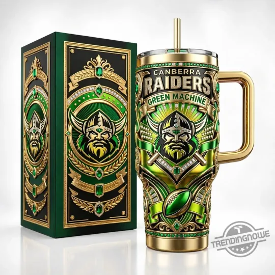 Discover Canb*erra Raid*ers Green Mac*hine 40oz Tumbler  2026