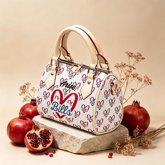 Buffalo Bills PU Leather Crossbody Bag with Adjustable Strap