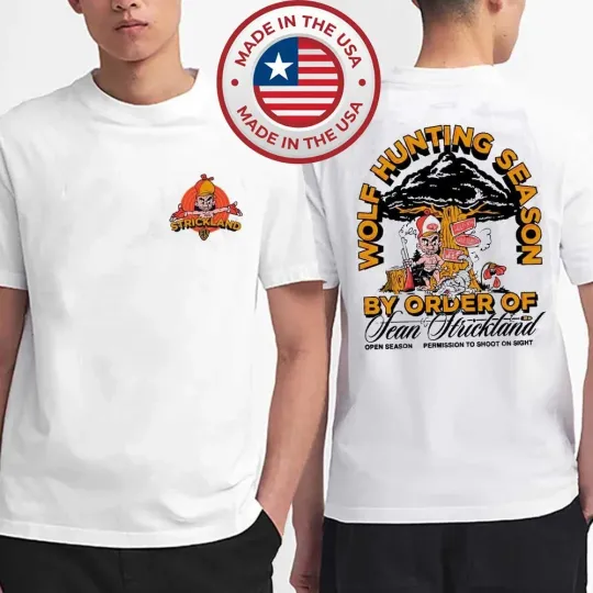 Sean Strickland x Full Violence 2026 Wolf Hunting Season By Order T-Shirt