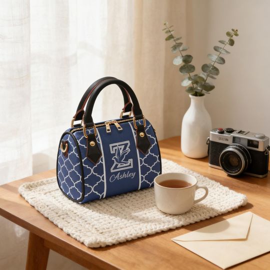 Zeta Phi Beta PU Leather Crossbody Bag, Personalized ZB Purse