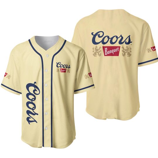 Beige CCOORS Banquet Beer Baseball Jersey