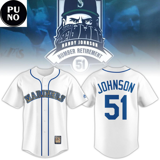 Seattle Mariners Randy Johnson #51 Retirement Baseball Jersey