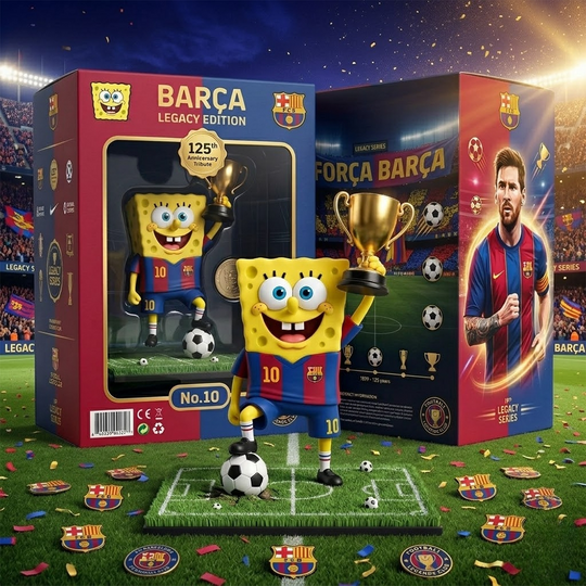 Lionel Messi Spongebob Squarepants Fc Barcelona 125Th Anniversary Legacy Edition Pop Figure